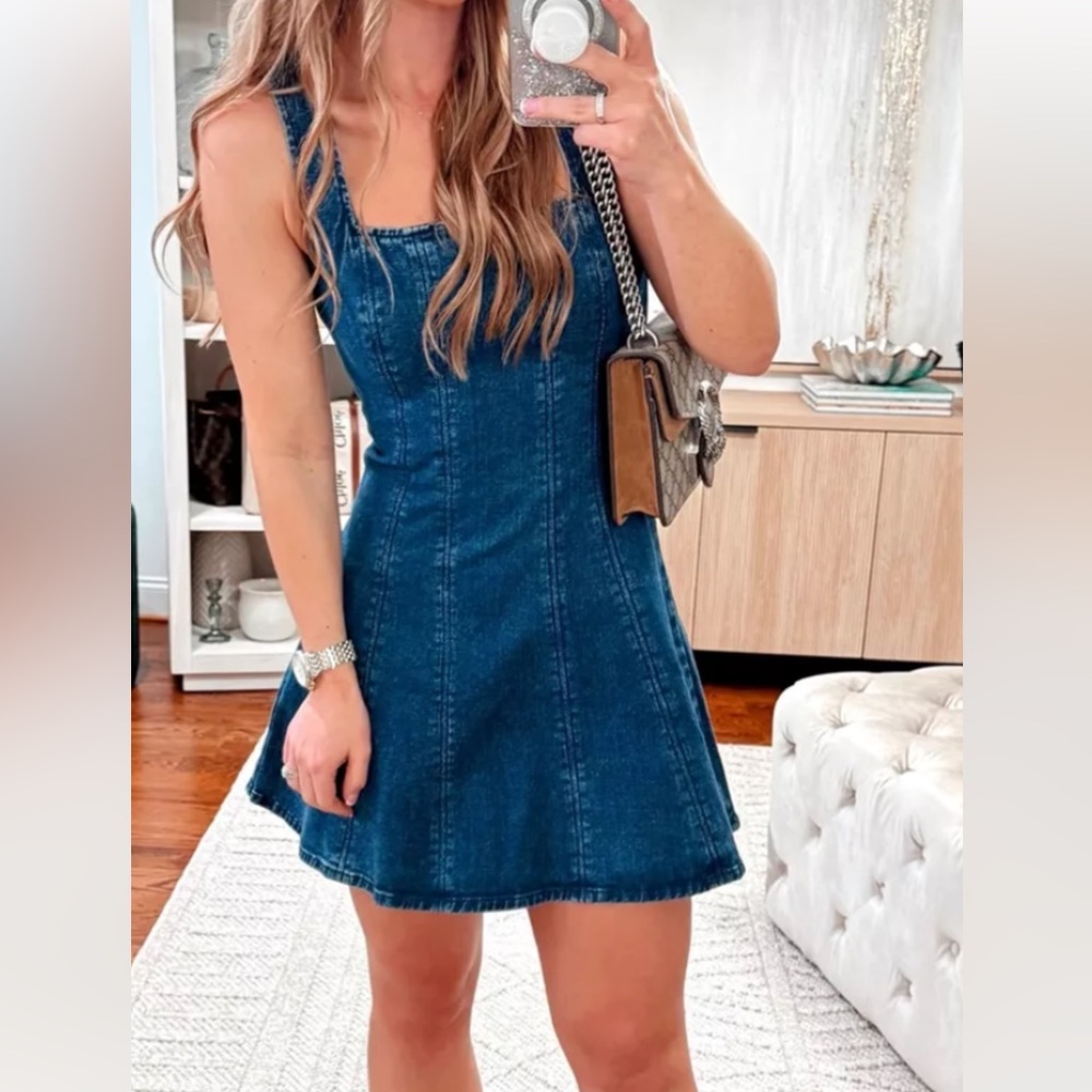 Abercrombie Dark Blue Denim Mini Dress XS